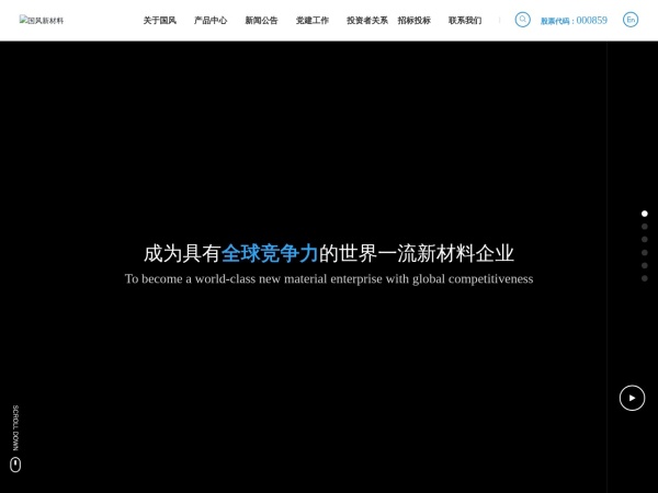 安徽国风新材料股份有限公司 官网截图